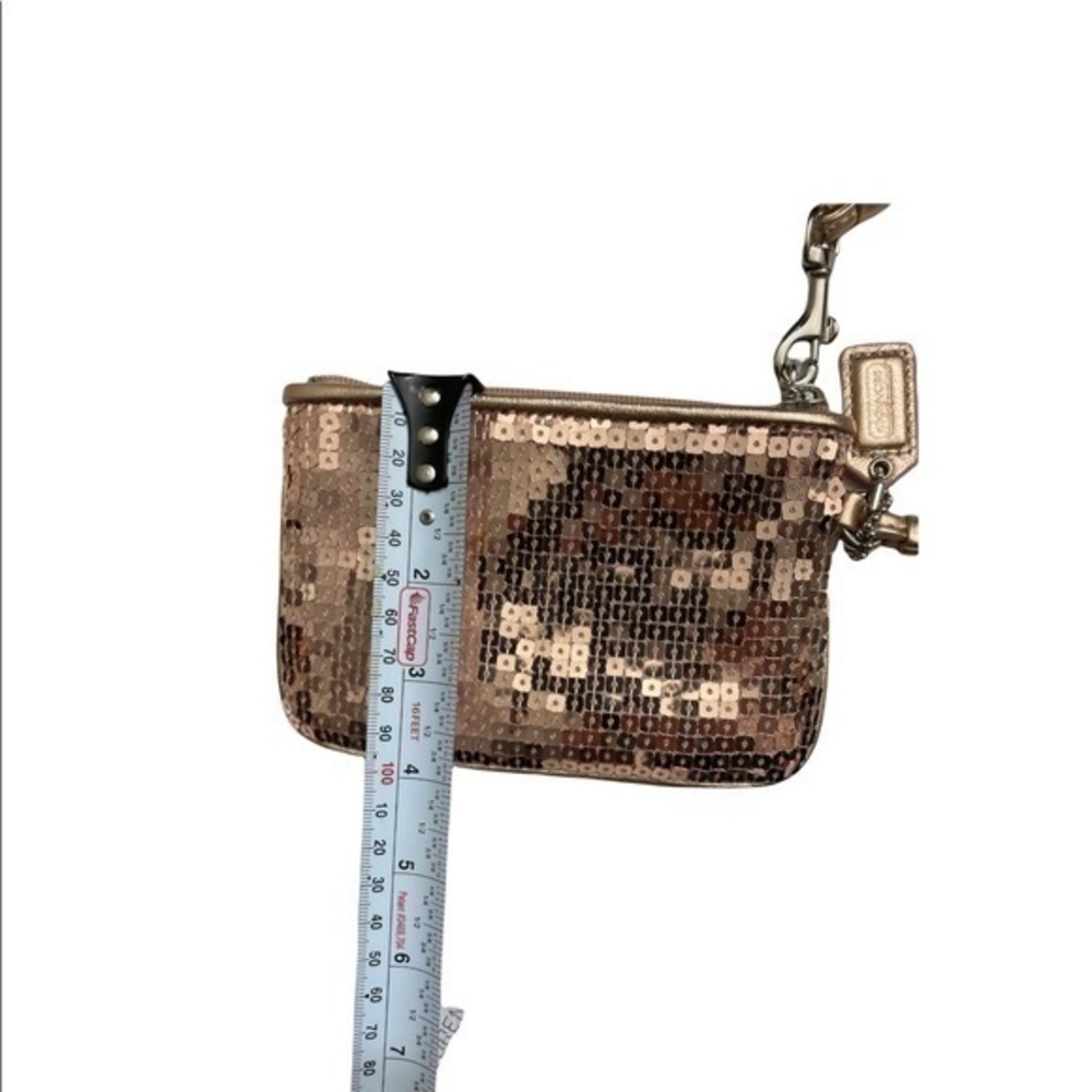 Coach rose gold sequinned wristlet - Picture 2 of 8
